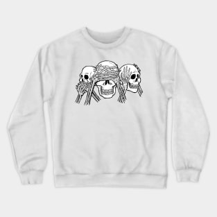 three wise skull head Crewneck Sweatshirt